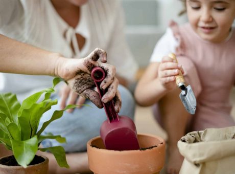 kid diy plant potting at home with mom.jpg